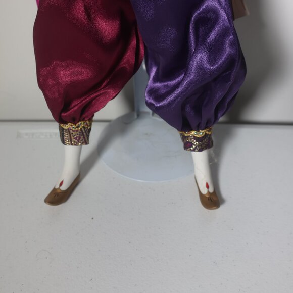 San Francisco Music Box 24" Harlequin Jester Porcelain Doll New Orleans Purple - Picture 5 of 10